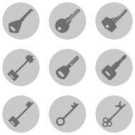 Vector Set of Keys Icons N4