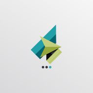 Modern abstract geometric info banner N375