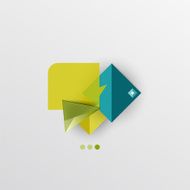 Modern abstract geometric info banner N376