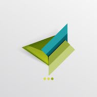 Modern abstract geometric info banner N377