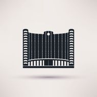 bank building on flat style vector concept