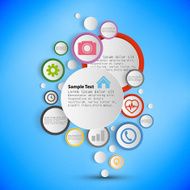 Infographic with colored circles for business template vector