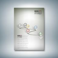 Arrow with pointer marks Brochure flyer or report for business