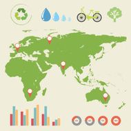 Infographics with a map