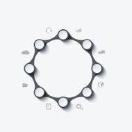 Vector modern circle infographic background