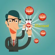 Businessman shopping on line