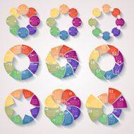 Set of circular business templates N2