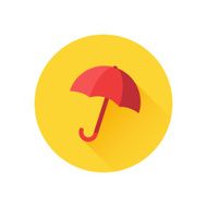 Vector icon of umbrella on yellow background N3