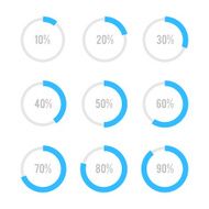 Set of circle diagrams for infographics N3