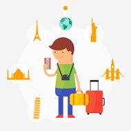 Traveling vector illustration flat style