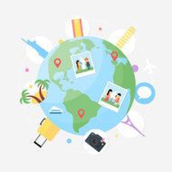 Travelling concept vector illustration flat style