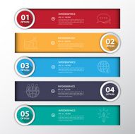 Design flat shadow step number banners graphic or website Vecto N7