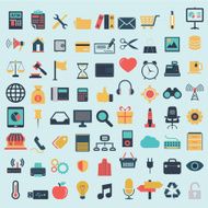 icons set of financial web technology business managemen marketing items N3