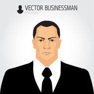 Angry businessman - vector illustration