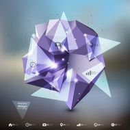 Abstract dimensional polygonal geometric infographic background for modern design