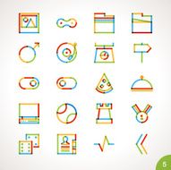 Vector Highlighter Line Icons for any purpose Set 5