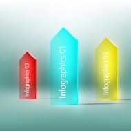 glass arrow with text