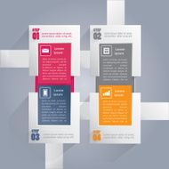 Infographics background with rectangular elements - four steps