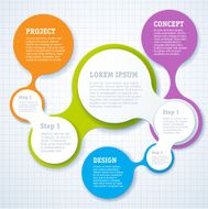 Simple step by Infographic template design