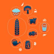 agriculture flat infographic N9