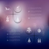 Christmas infographic with unfocused background N72