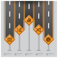 Road And Street Traffic Sign Business Infographic N12