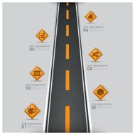 Road And Street Traffic Sign Business Infographic N14