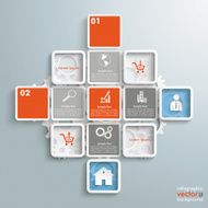 Mosaic Infographic Trading Cross