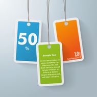 Three colored price sticker