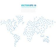 Vector Abstract Telecommunication Earth Map N7