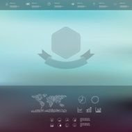 Infographics menu with graphs pie chart Vintage blurred background Suitable