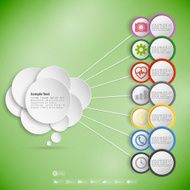 Infographic with colored circles for business template vector N2
