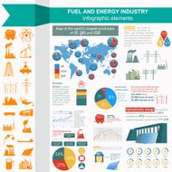 Fuel and energy industry infographic set elements N8