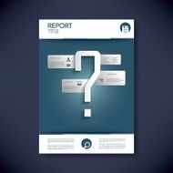 Annual business report cover suitable also for taxes Question mark