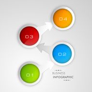 Colorful layout for business infographic