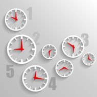 Paper Watch dials 3d graphic technology background
