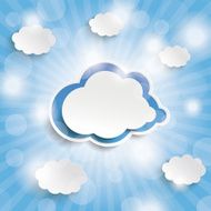Blue Sky Rays Clouds