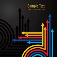 Vector business brochure cover design with arrows