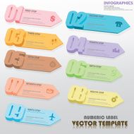 Infographics Numeric 3d set