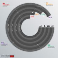 Abstract 3D paper Infographic N33