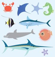 Sea vector set