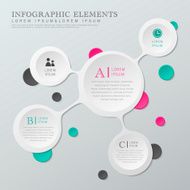 abstract white circle infographics