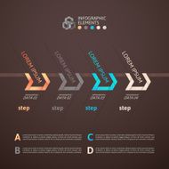 Modern business step origami style options banner N77