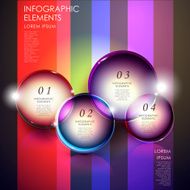 abstract bubble infographics