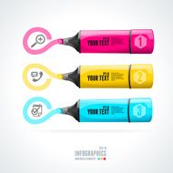 Vector text boxes infographics icon and marker