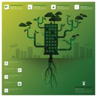 Pollution Tree And Root Infographic Design Template N2