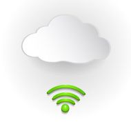Cloud computing and Wireless Network Symbol