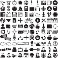 97 Business and computer icons set vector format