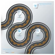 Road &amp; Street Traffic Sign Business Infographic Design Template N4