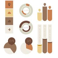 Modern beige flat design infographic